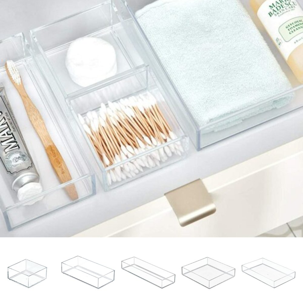 iDesign CLARITY - Drawer Organizer CLEAR - various sizes - BINS AND BOXES