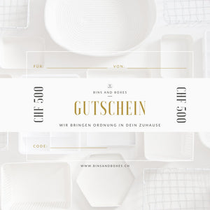 Geschenkgutschein - BINS AND BOXES