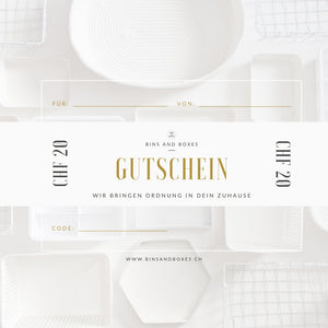 Geschenkgutschein - BINS AND BOXES