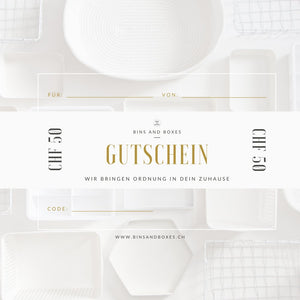 Geschenkgutschein - BINS AND BOXES