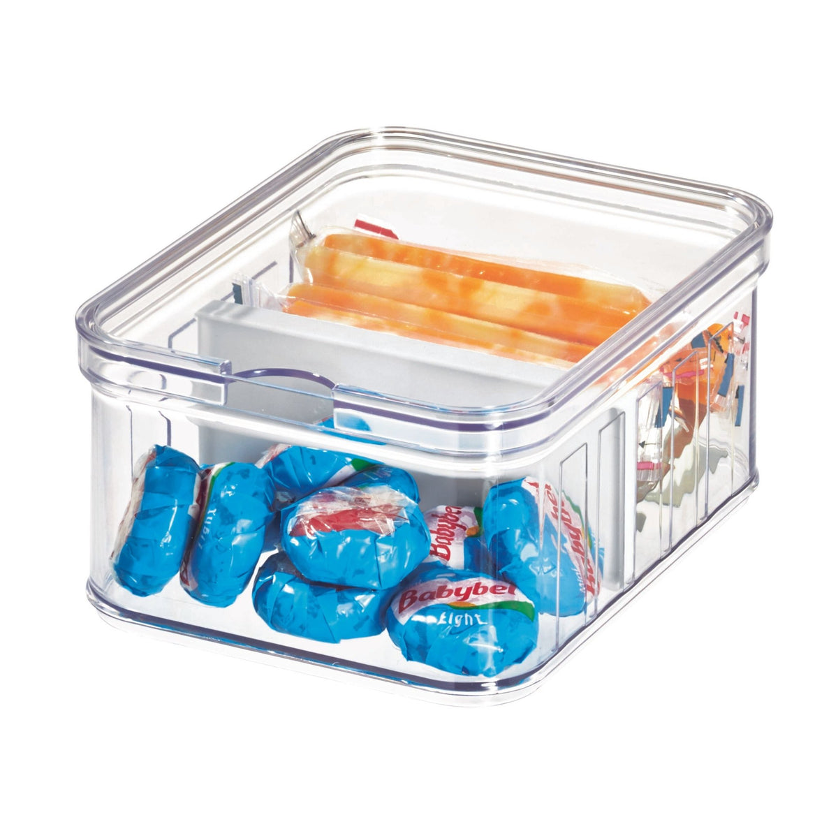 IDesign Crisp Aufbewahrungsbehälter mit Trennwand klar klein