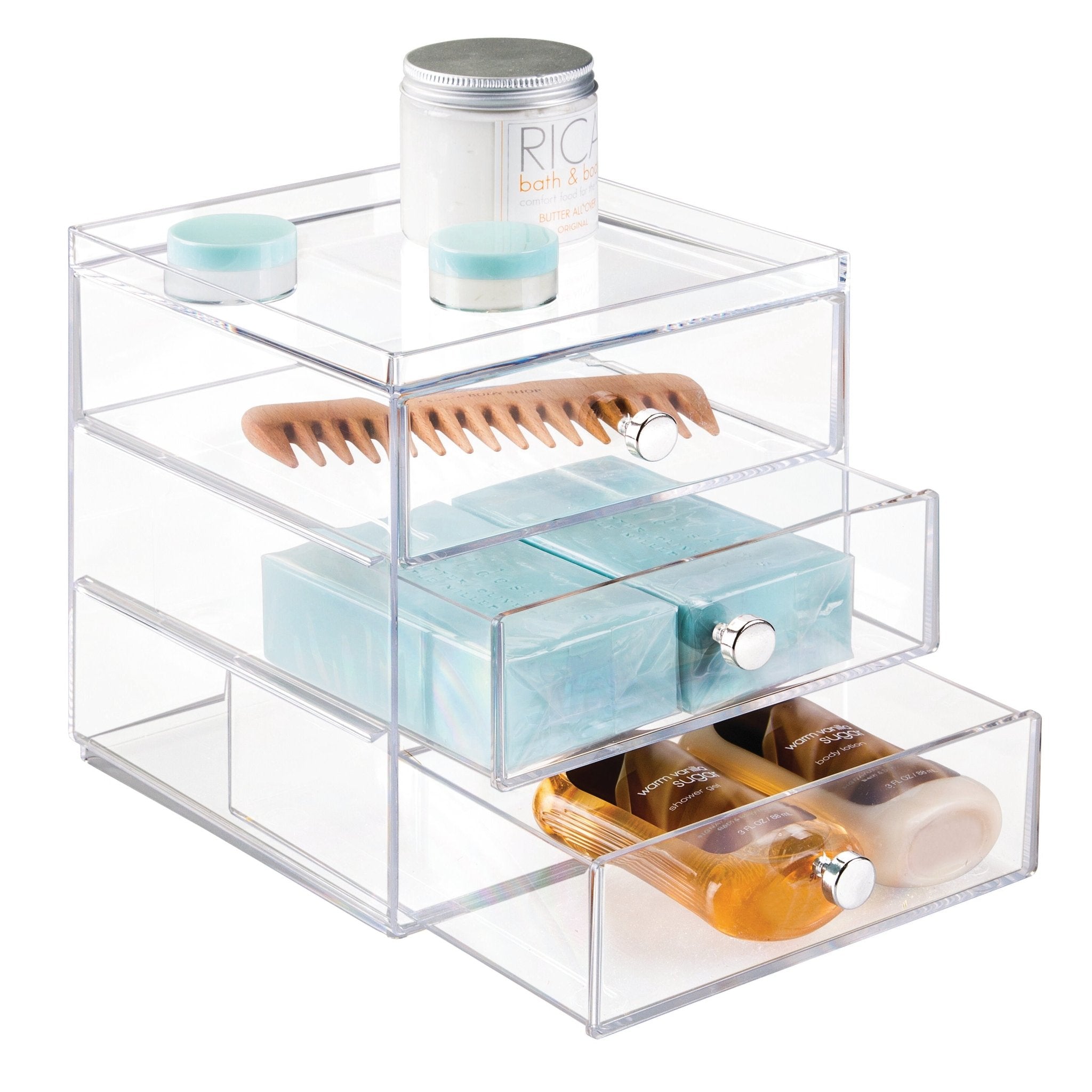 iDesign DRAWER - Schubladen-Turm KLAR 3 Fächer - Gross - BINS AND BOXES